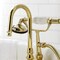 Kingston Brass CA7T2 3-3/8" Tub Wall Mount Clawfoot Tub Faucet with Hand Shower, Polished Brass CA7T2 - alternate 3